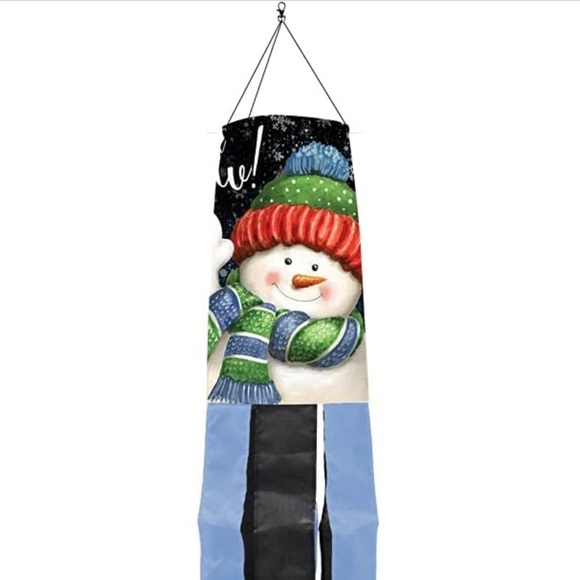 NWT Briarwood Lane Snow Time Snowman Winter Windsock - Picture 5 of 6